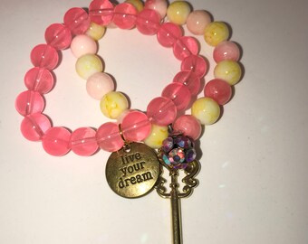 Beaded bracelet set, stack bracelets, bracelet stack