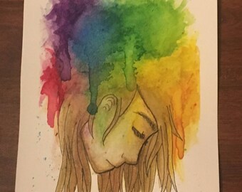 Colors of My Mind original watercolor painting