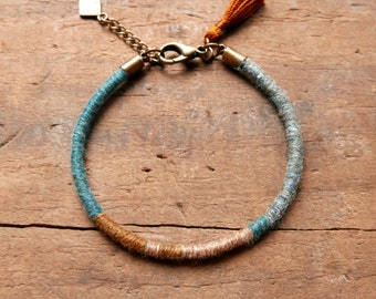 Bohemian jewelry, Women gift, Boho bracelet, Gypsy, Mom gift, Ethnic bracelet, Stacking bracelet, woven bracelet, Tassel bracelet, Women
