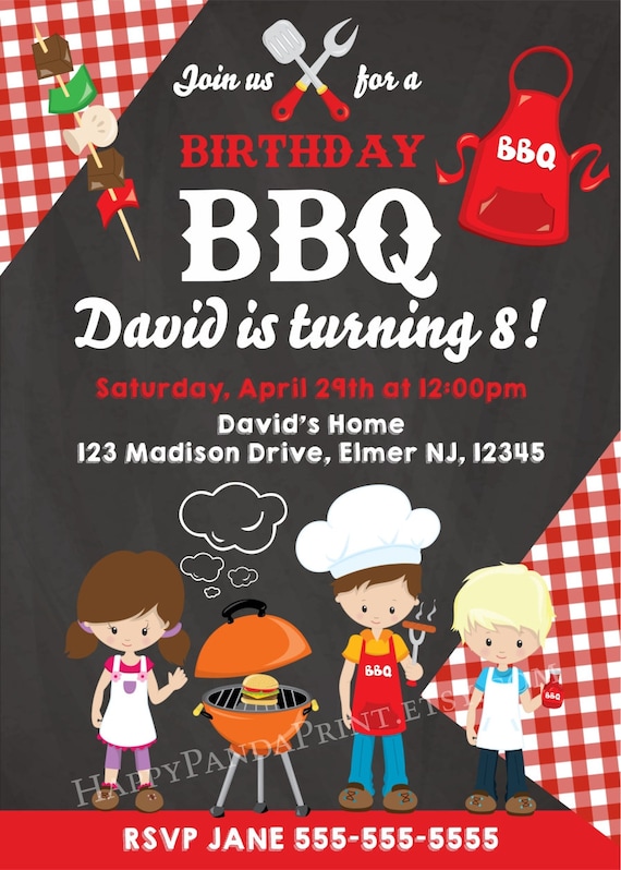 birthday bbq invitation