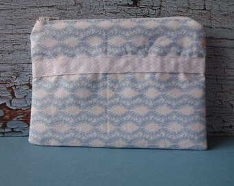 Blue Leaf Print - Tampon Pouch - Blue Leaf Fabric - Tampon Holder - Tampon Case - Toiletry Bag - Women Toiletry Bag - Sanitary Pad Holder