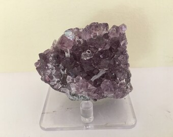 Amethyst cabochon druzy natural crystal emitter of good energies, healing properties, calming, home/office/studio decor 2.5"