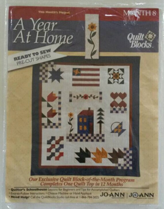 Joann Fabrics Quilt Block of the Month A Year at Home