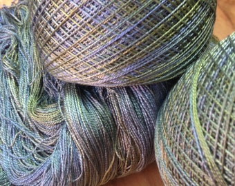 Silk yarn, lace weight yarn, hand dyed yarn, weaving yarn, dyed yarn, hand dyed silk yarn, lace yarn, silk yarn lace weight, lace silk yarn