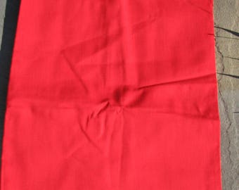 Vintage cotton fabric - true red