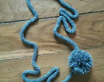 Knitting wool grey rabbit shape