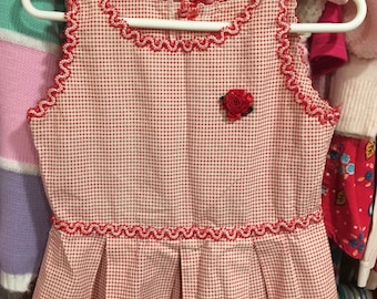 Red Gingham Dress Girls 5/6