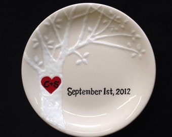 Personalized ring dish, Engagement gift, Wedding gift, Valentine's day gift- ring holder, custom ring dish,Valentine's Day