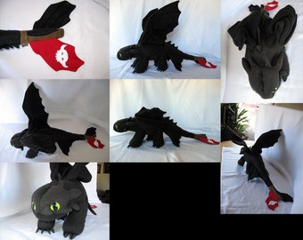 Toothless Custom Plush from How To Train Your Dragon