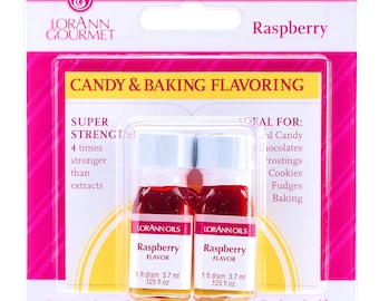 Raspberry Candy Flavor, LorAnn Raspberry Candy Flavoring, Raspberry Hard Candy Flavoring, Candy Making, Baking Flavors (twin pack)