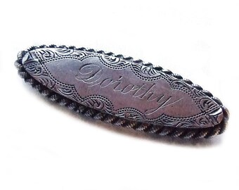 Victorian Sterling Silver Dorothy Name Antique Brooch Pin
