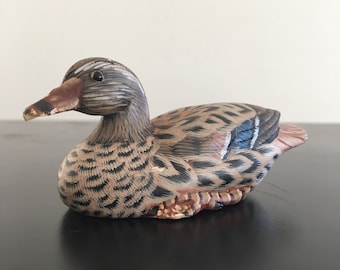 Vintage ,Wooden Duck,Hand Painted Duck,Mallard Duck, Duck Decoy,Home Decor,Hunting Lodge,Duck