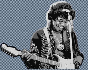 Embroidery Jimi Hendrix music celebrity