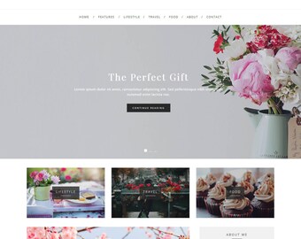 Elegance - WordPress Blog Theme - Feminine WordPress theme - Responsive WordPress theme - Website template