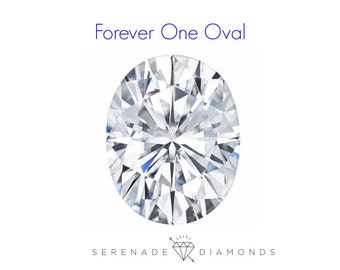 Oval Moissanite Forever One Loose Gemstone Charles and Colvard Lab Grown Gemstone Diamond Alternative Conflict Free