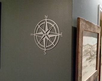 Compass wall art- Metal compass rose