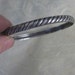 SALE Vintage Stripe Patterned Sterling Bangle Bracele