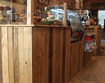 Bespoke Reception Bar Counter Reclaimed Rustic Industrial Hairdressers Restaurants Counter Coffee Shop Counter Service Counter Cafe Counter
