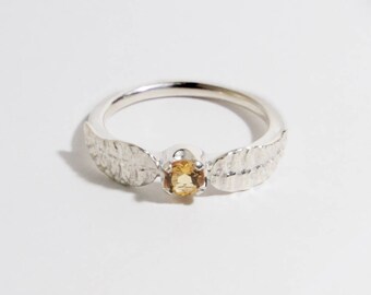 Golden Snitch Sterling Silver Ring Engagement