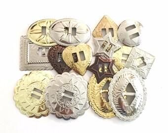 Conchos Grab Bag Mixed Sizes Slotted 25 pcs