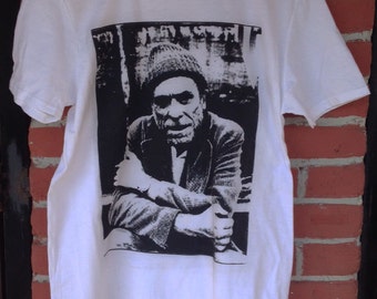 Charles Bukowski Screen Printed T Shirt Los Angeles