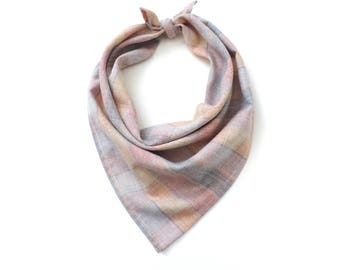 Plaid Bandana Square Scarf 20"
