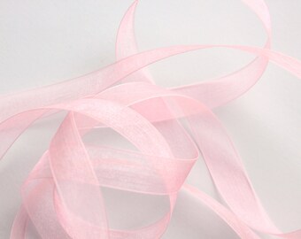 5/8" Organza Ribbon - Pink - 25 yard Spool