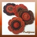 Crochet Flowers Applique 4 pieces