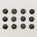 Vintage grey glass button set, 12 small dress or blouse buttons