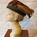 Vintage Black Hat with Feathers - Pheasant Feather Hat - 1940s Black Straw Hat - Vintage Feather Hat - Black Red Hat - Black Feather Hat