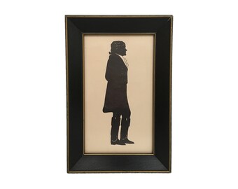 Vintage Framed Silhouette of a Gentleman