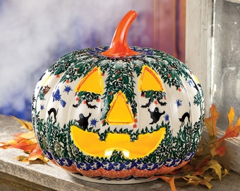 Edition Polish Pottery Jack-O'-Lantern