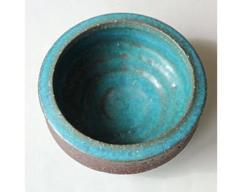Marianne Starck for Michael Andersen, Denmark. Turquoise Stoneware Bowl. Scandinavian Mid Century