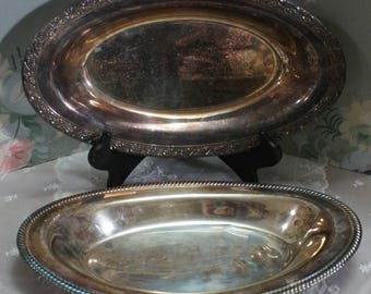 Vintage Silverplate Trays Lot of 2