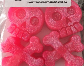Pink Glittet Skull Soap