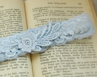 Blue Wedding Garter, Blue Garter, Simple Bridal Garter, Lace Wedding Garter, Toss Garter, Garter, Minimal Garter, Bridal Shower Gift