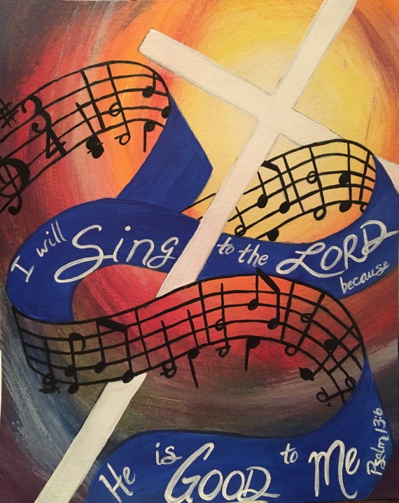 Items similar to Music Art, Christian Art, Religious Wall Art, Cross