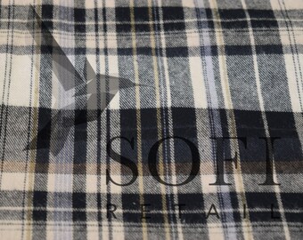 Cotton Flannel Plaid 22 Tartan Fabric by the Yard