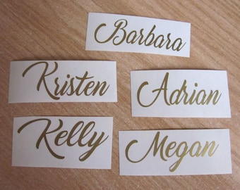 Custom name vinyl decal for champagne glass , Bridesmaid champagne flute vinyPersonalized Wine Glass Decal. wedding party