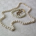 Vintage Pearl Jewelry Set Necklace Bracelet Earrings Mid Century Gold Clasps Knotted 22.5 Inch Length Wedding Valentine Bonus Pieces