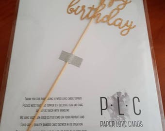 Cake Topper - Happy Birthday