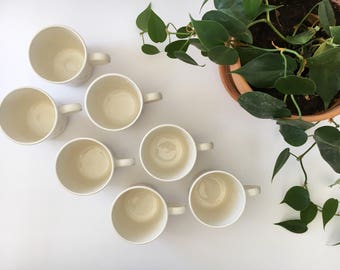 Set of 7 Corning Flower Mugs