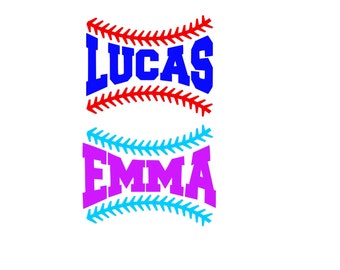 Personalized Baseball Decal , Personalized Softball Decal , Baseball Name Decal, Softball Name Decal, Water Bottle Decal, Helmet Decal