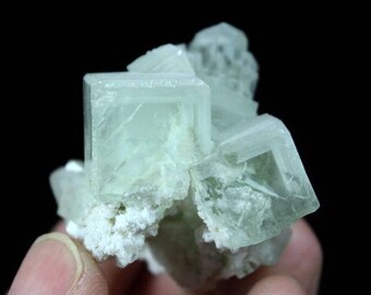 Some sides Transparent Some sides FROSTY Glassy Green Cubic Fluorite CM611424 China
