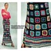Vintage Maxi Skirt Pattern, Crochet Pattern,PDF, Boho Skirt, Hippie Skirt, No.016