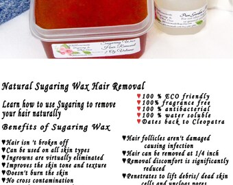 Sugaring Wax natural hair removal - thinner hair, Body Sugaring, sugar wax, sugaring, sugar wax, sugar hair removal, natural sugaring 2 oz