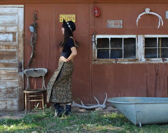 vintage paisley skirt // wrap skirt // vintage skirt