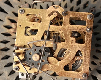 Cuckoo Clock Movement Gears Large Size Vintage Ephemera