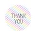 30 Rainbow Striped Thank You Stickers Pastel Packaging Labels Order Thank You For Ordering Wedding Favor Stickers Seal Stickers UK
