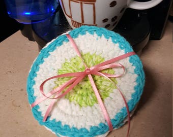 Crochet Handmade Coasters, Mug Coasters, Handmade Coasters, Kitchenware